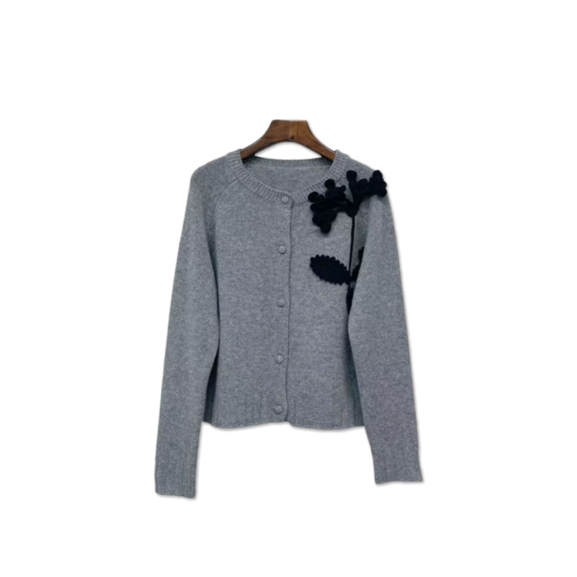M1v M1v floral embellished knitted cardigan